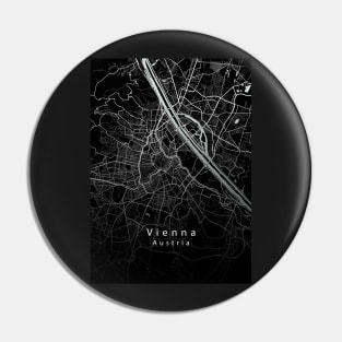 Vienna Austria City Map dark Pin