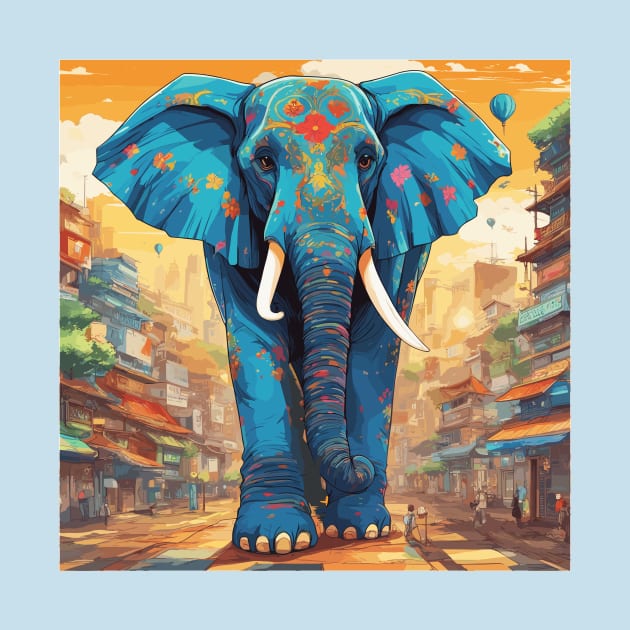 Blue Elephant by Kingrocker Clothing