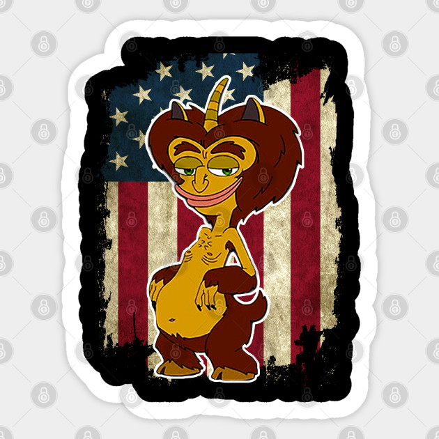 big mouth flag america gift for fans - Big Mouth - Sticker