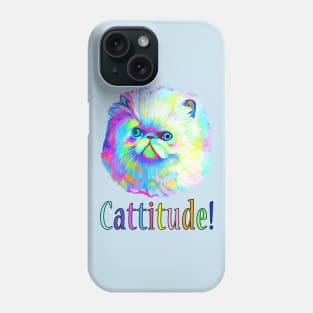 Exotic Cat in Colors: Cattitude! Phone Case