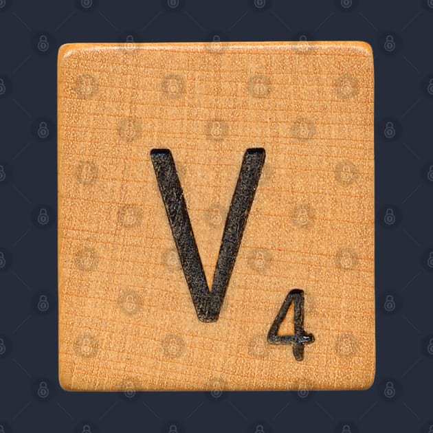 Scrabble Tile 'V' by RandomGoodness