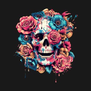 Flower Skull Tattoo T-Shirt