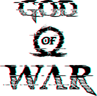 God Of War Logo Glitch Effect Black Magnet