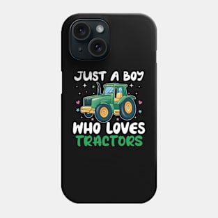 just a boy who loves tractors Phone Case