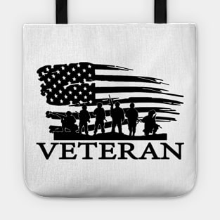 American Flag Veteran Tote