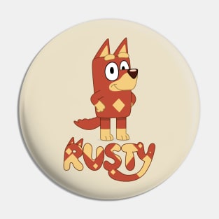 Rusty is red kelpie Pin