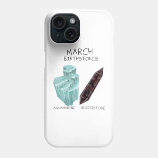 March Birthstones Pack - Aqaumarine and Bloodstone Phone Case