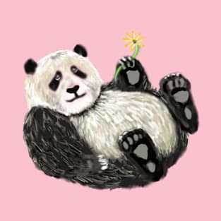 Panda with Flower T-Shirt