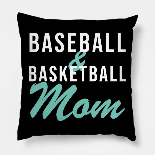 Baseball and Basketball Mom Baseball Mom Pillow by PodDesignShop