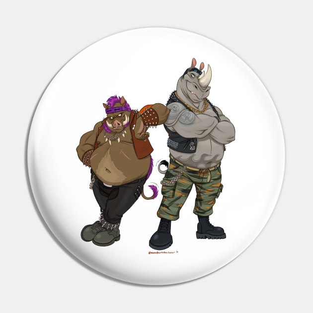 Bebop and Rocksteady Pin by Peanutbutter