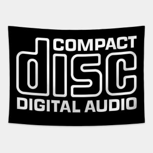 Compact Disc Digital Audio Logo CD Collector Audiophile Gift Cool Retro Vintage 80s 90s Aesthetic Meme Tapestry