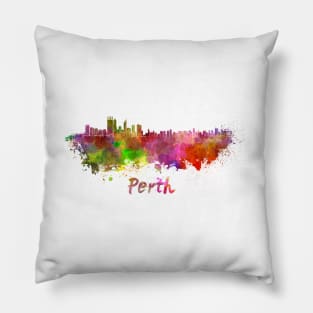 Perth skyline in watercolor Pillow