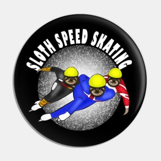 Sloth Speed Skating Pin