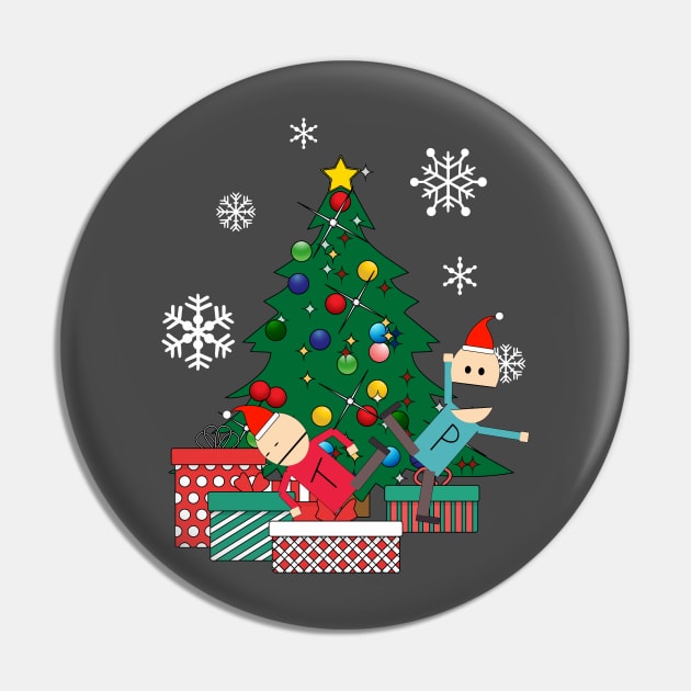 Terrance And Phillip Around The Christmas Tree Pin by Nova5