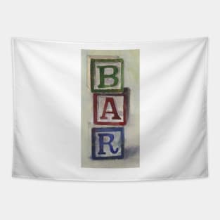 Bar Wooden Blocks Tapestry