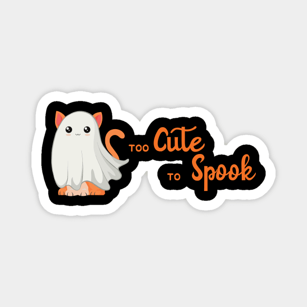 Halloween Cat Cute Kitten Too Cute To Spook Magnet by MGO Design