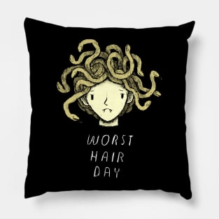 worst hair day Pillow