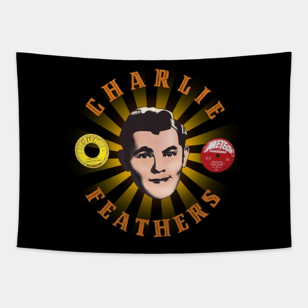 CHARLIE FEATHERS Rockabilly Hero Tapestry by Shockin' Steve