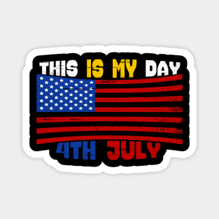 America Shirt 4th of July Patriotic T-shirt holiday Magnet