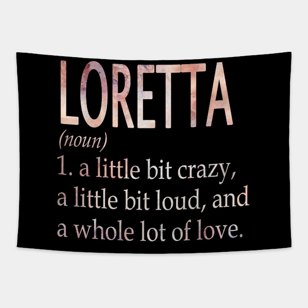 Loretta Girl Name Definition Tapestry by ThanhNga