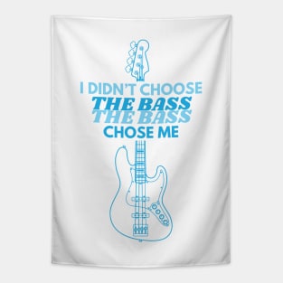 I Didn't Choose The Bass J-Style Bass Guitar Outline Tapestry