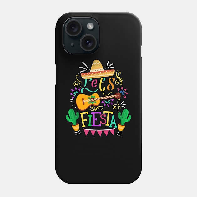 Cinco De Mayo Shirt Guitar Shirt Cactus Shirt Phone Case by Nikkyta