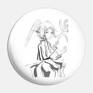 sousou no the immortal elf in magic caster mage ecopop art Pin