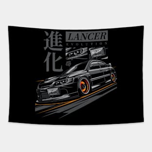 LANCER EVO 9 HOT BRAKE - PAPAYA STREETART Tapestry