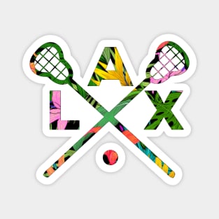 Floral lacrosse Magnet