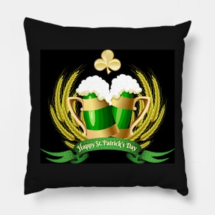 Green beer Pillow