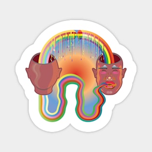 Heads connected by a rainbow Magnet