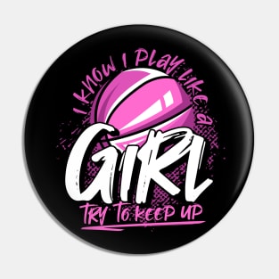 Funny Basketball Player Girls Basketball Lover Sport Basketball Pin