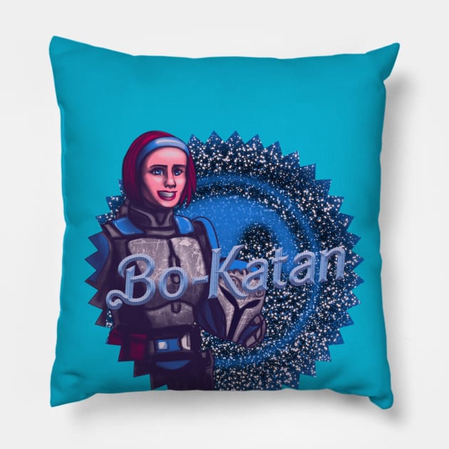 bounty hunter warrior Pillow by sambukino