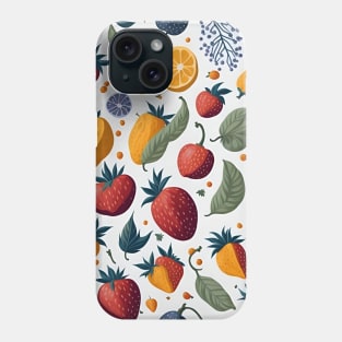 fruits pattern design, fruits illustration Phone Case