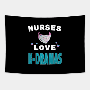 Nurses love K-Dramas with mask Tapestry