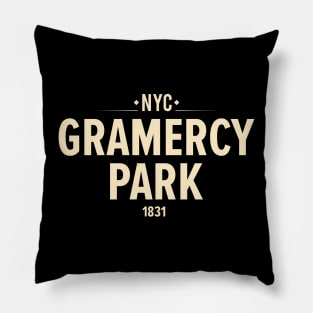 Gramercy Park: Authentic NYC Streetwear for Urban Explorers Pillow