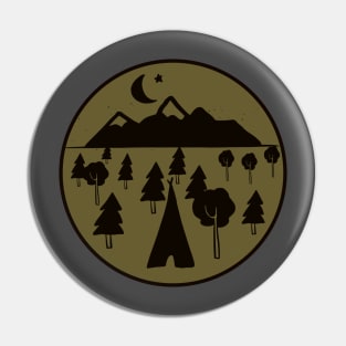 Cool tent camping outdoor mountain shirt Pin