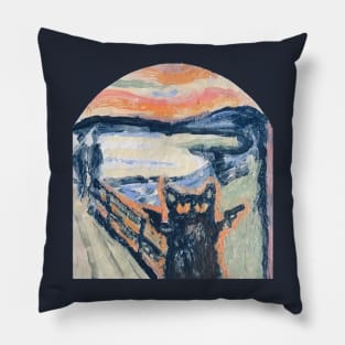 cat sceam parody Pillow