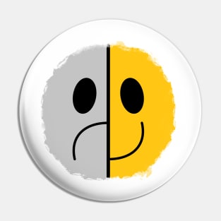 Happy sad face Pin