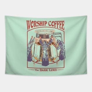 Worship Coffee Time Tapestry