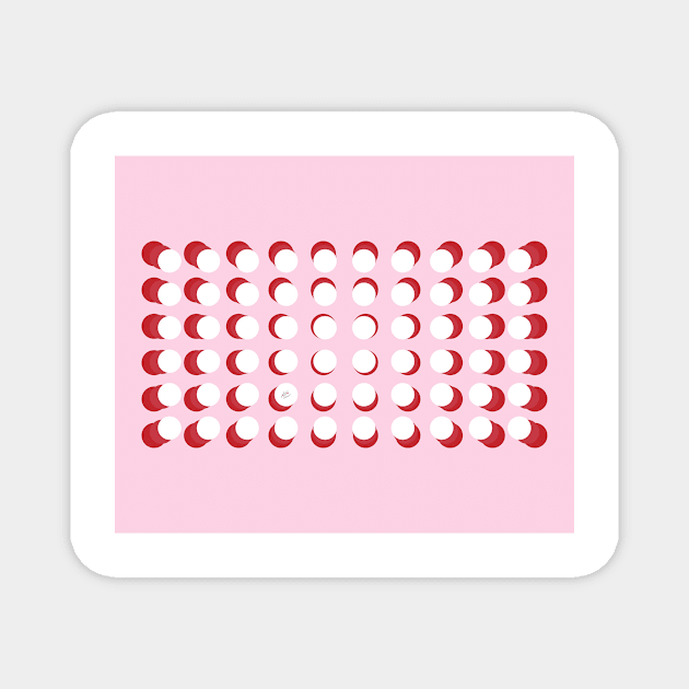 Optical polka dots #illusion #optical #home #decor #retrostyle #polkadots #stylish #sixties #pink #pinkhome Magnet by Kirovair