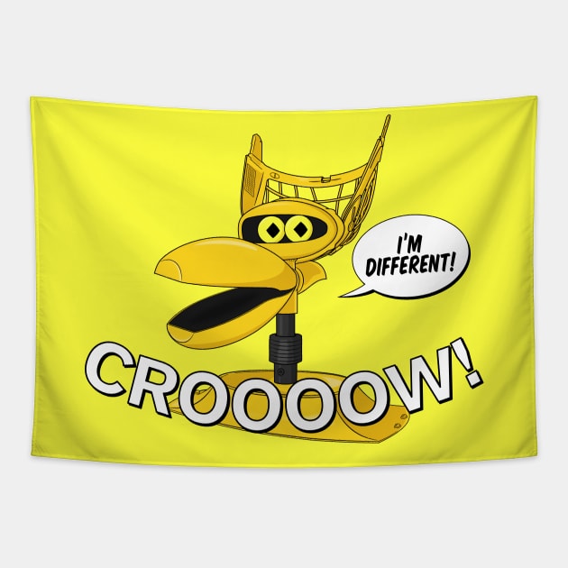 MST3K Crow "Croooow!" and "I'm Different" Tapestry by Pandoramonium