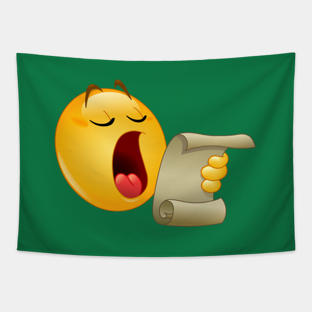 Making an Announcement Emoji Emoticon Emoji Tapestry TeePublic