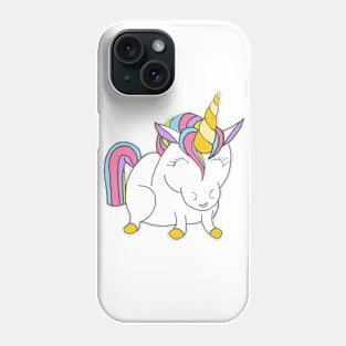 Happy rainbow unicorn Phone Case