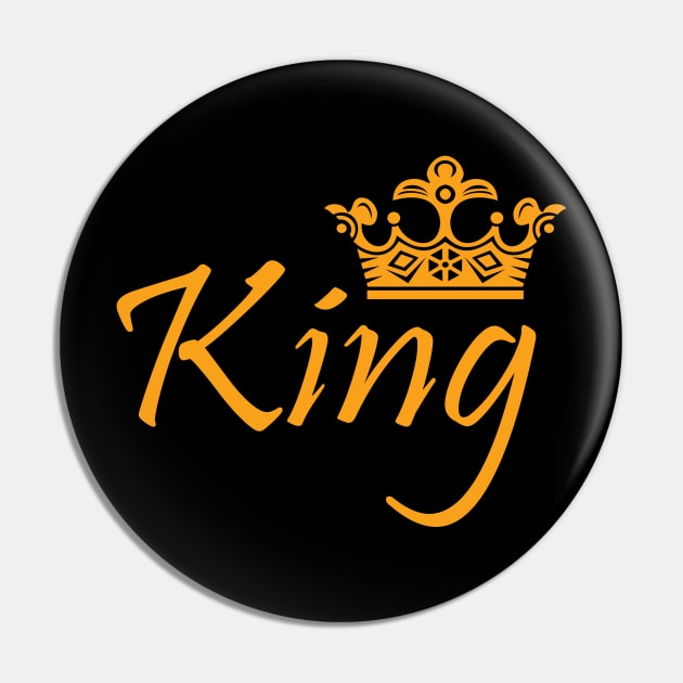 king crown Pin by Tshirt114