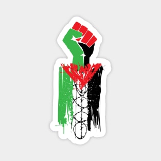 Palestinian Resistance - Free Palestine, Human Rights, Raised Fist, Anti Colonial, Anti Imperialist Magnet