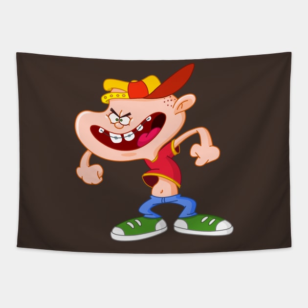 Angry Kid Tapestry by DigiToonsTreasures