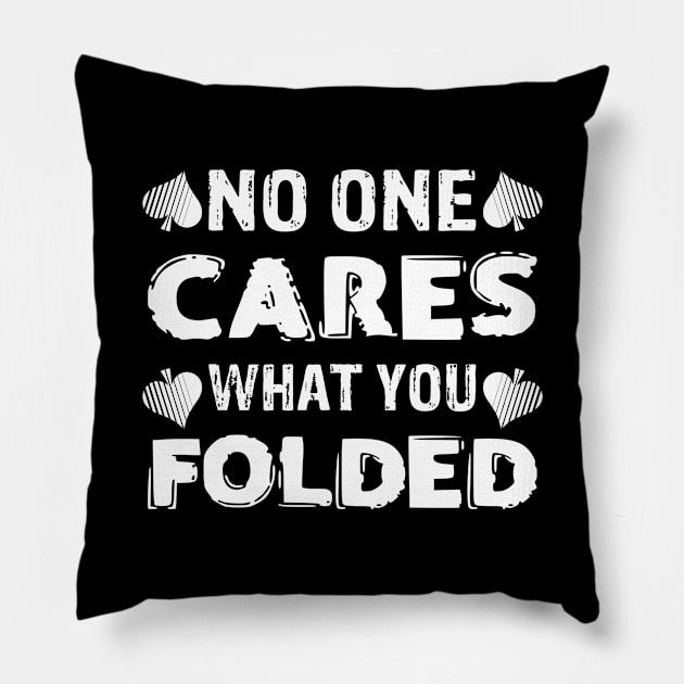 Funny Gambling Gift Poker Player Card Game Image Pillow by AlleyField