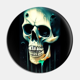 Gothic skull artwork Pin