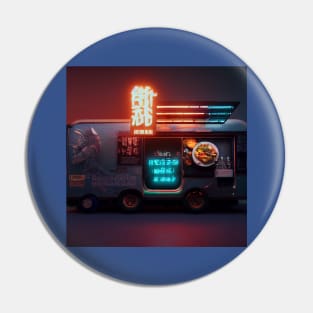 Cyberpunk Tokyo Ramen Food Truck Pin